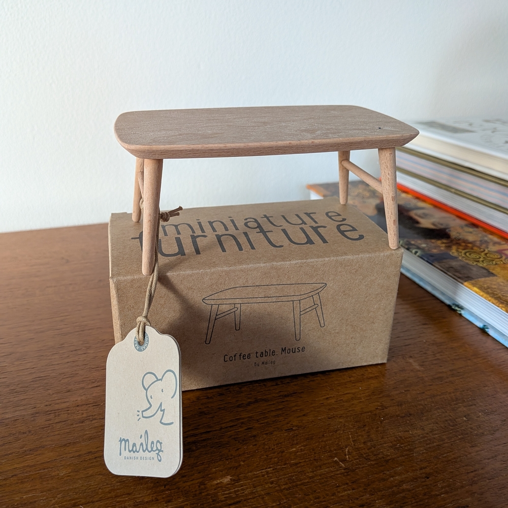 SOLD Maileg Mouse Wooden Coffee Table